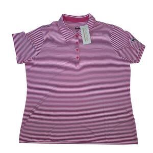 Ep Pro Tour Tech Nwt Women's Striped Golf Polo Shirt Size XL